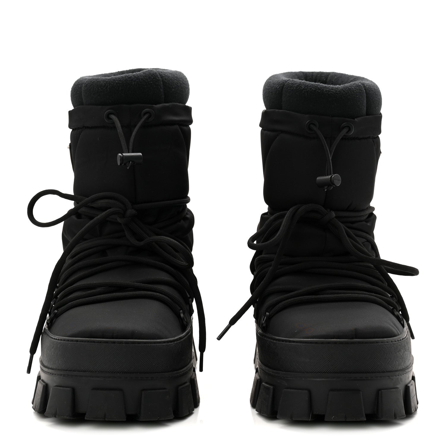 Prada Re-Nylon Triangle Logo Apres Ski Ankle Boots 42 Black 2 of 9