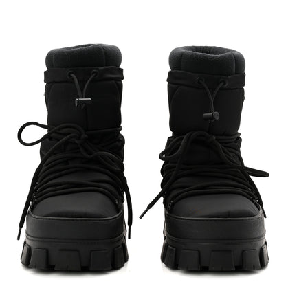 Prada Re-Nylon Triangle Logo Apres Ski Ankle Boots 42 Black 2 of 9