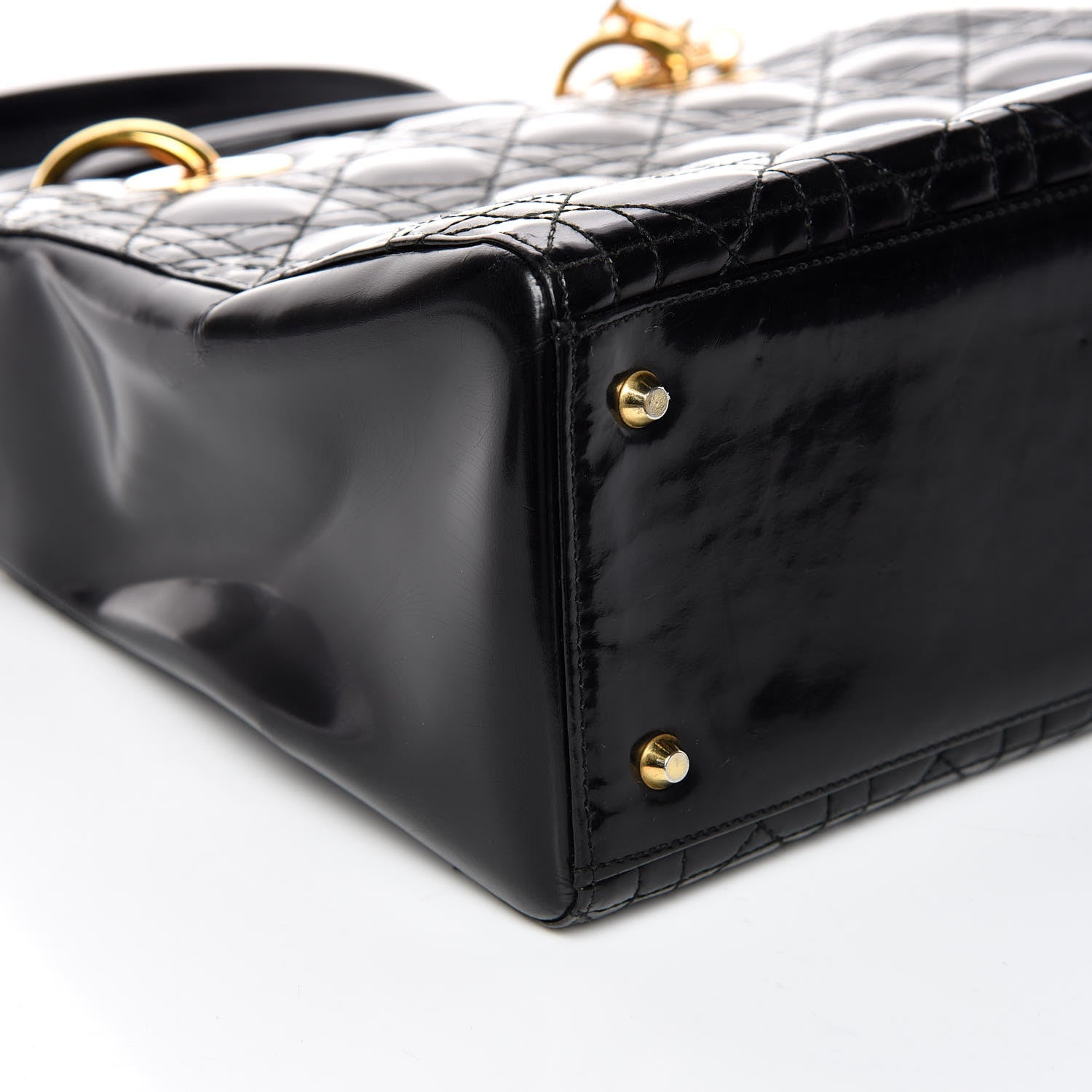 Christian Dior Patent Cannage Medium Lady Dior Black 7 of 15