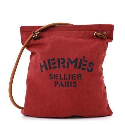 Hermes Canvas Swift Aline Grooming Bag Rouge H Gold 1 of 10