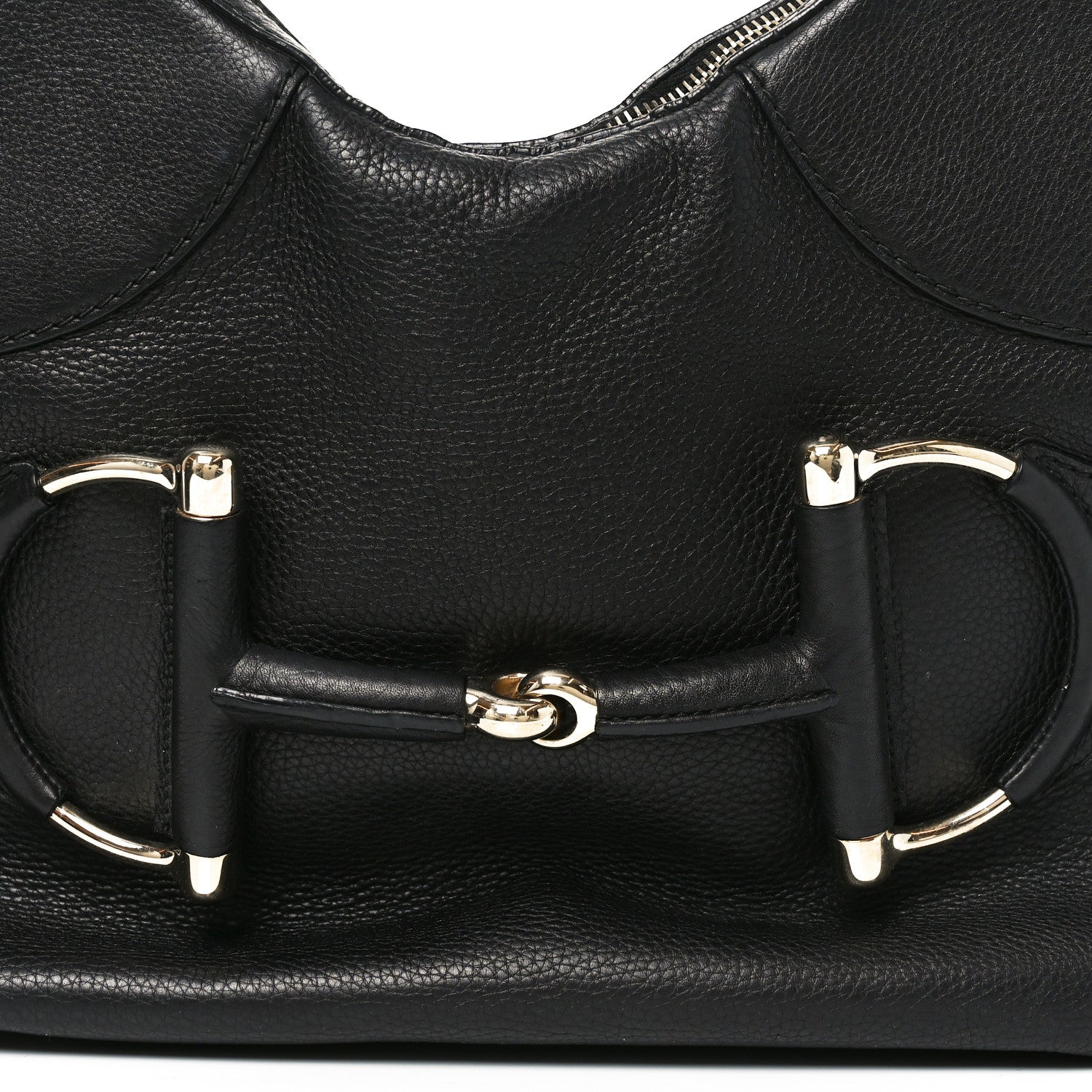 Gucci Calfskin Large Horsebit Web Hobo Black 8 of 11