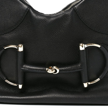 Gucci Calfskin Large Horsebit Web Hobo Black 8 of 11