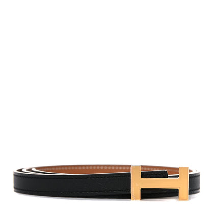 Hermes Swift Epsom 13mm Focus Belt 75 Black Gold 1 of 6