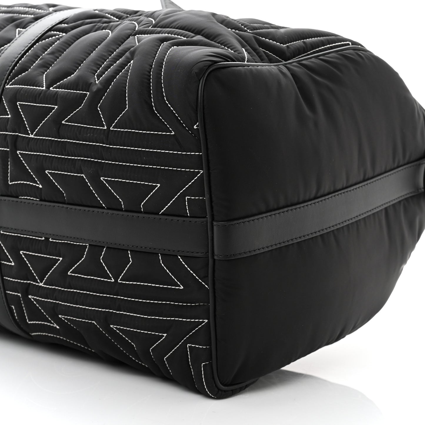 Nylon Embroidered Keepall Bandouliere 50 Black