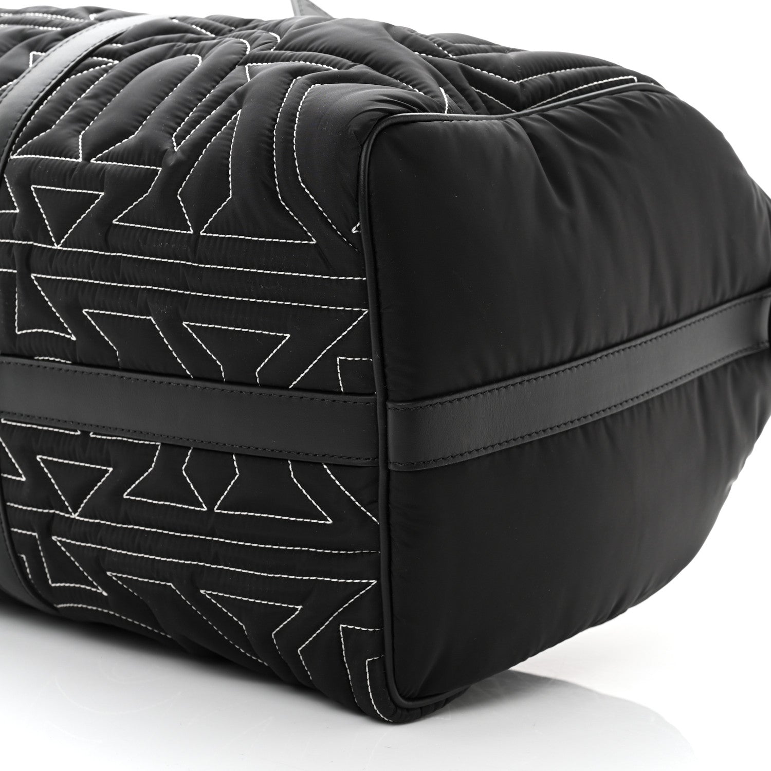 Louis Vuitton Nylon Embroidered Keepall Bandouliere 50 Black 10 of 10