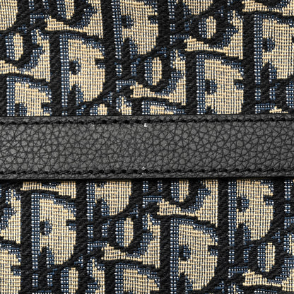 Christian Dior Oblique Grained Calfskin Mini Gallop Bag With Strap Black Beige 11 of 11