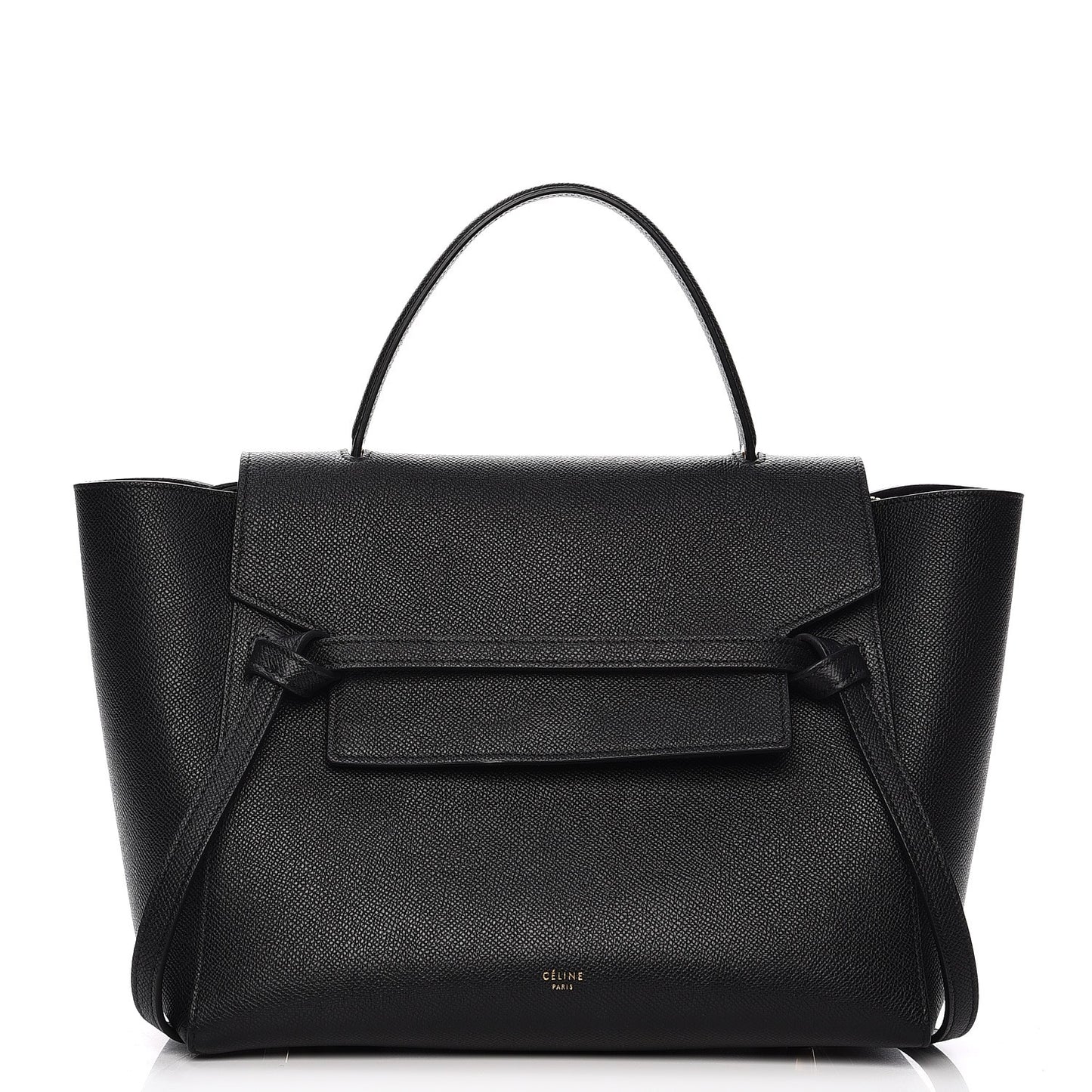 Grained Calfskin Mini Belt Bag Black