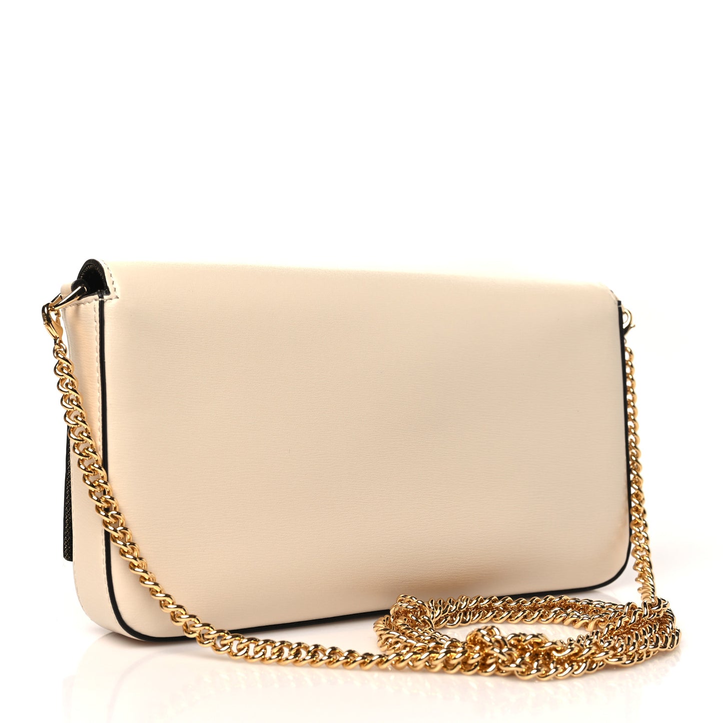 Vitello Palmellato Wallet on Chain with Pouches Camelia