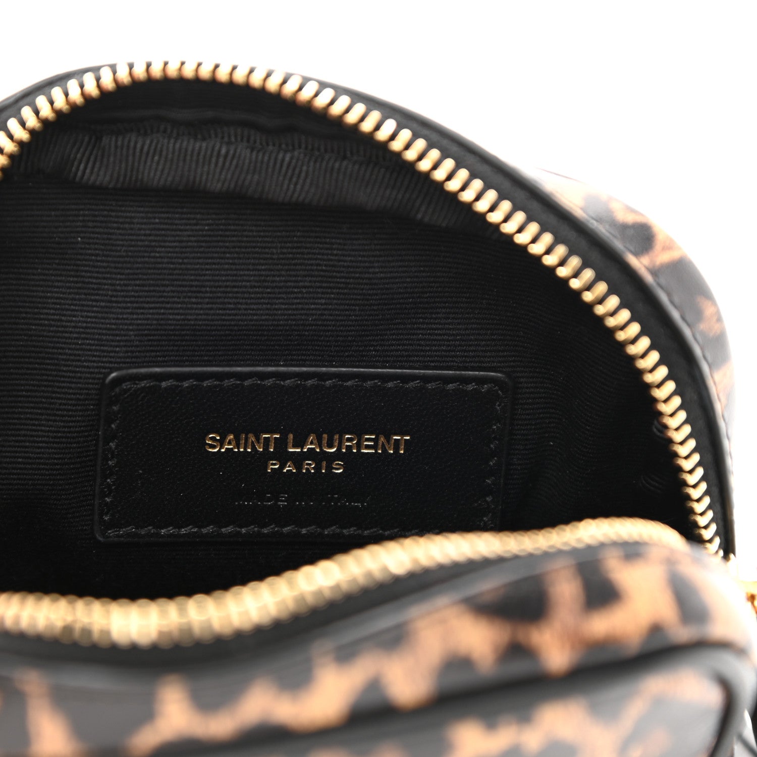 Saint Laurent Calfskin Heart Leopard Print Monogram Baby Lou Camera Bag Toffee 6 of 10
