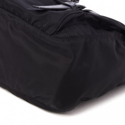 Prada Tessuto Nylon Saffiano Vela Messenger Bag Black 5 of 8