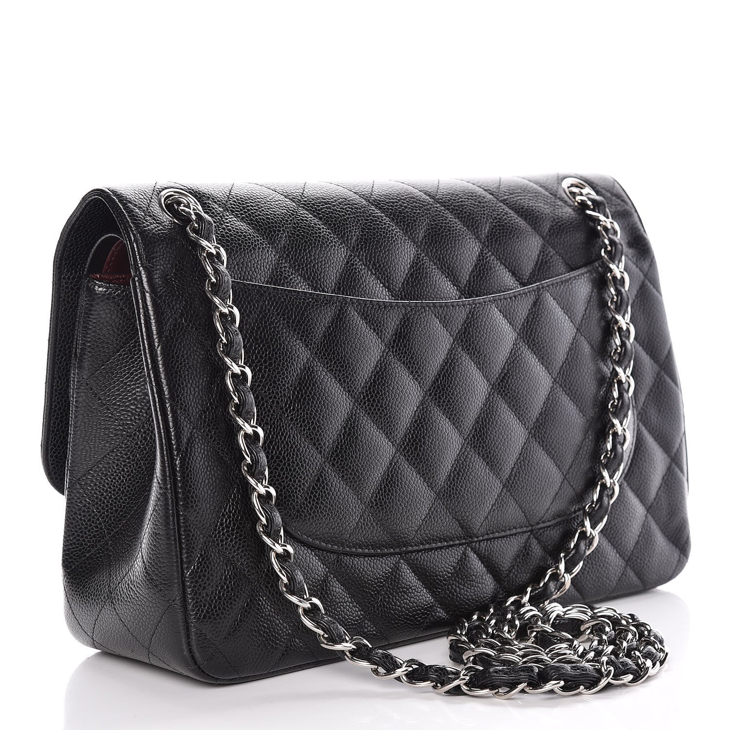 Chanel Caviar Quilted Jumbo Double Flap Black 3 of 12