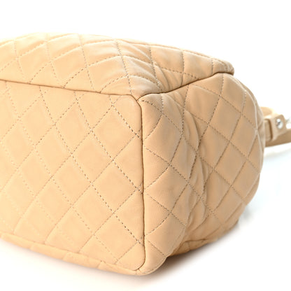 Chanel Lambskin Quilted Small CC Chain Bucket Drawstring Bag Light Beige 10 of 10