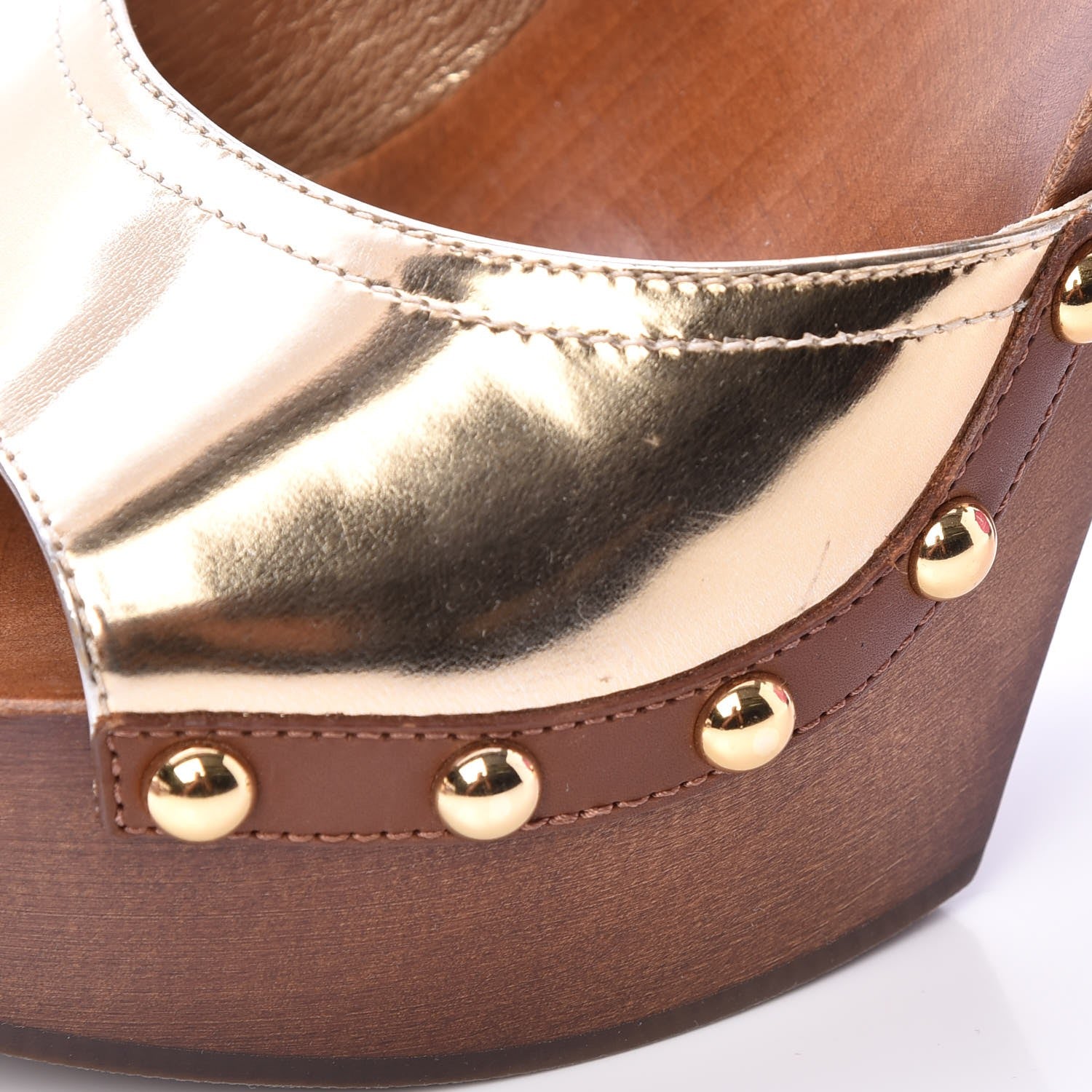 Louis Vuitton Monogram Canopy Clog Sandals 41 Gold 8 of 8