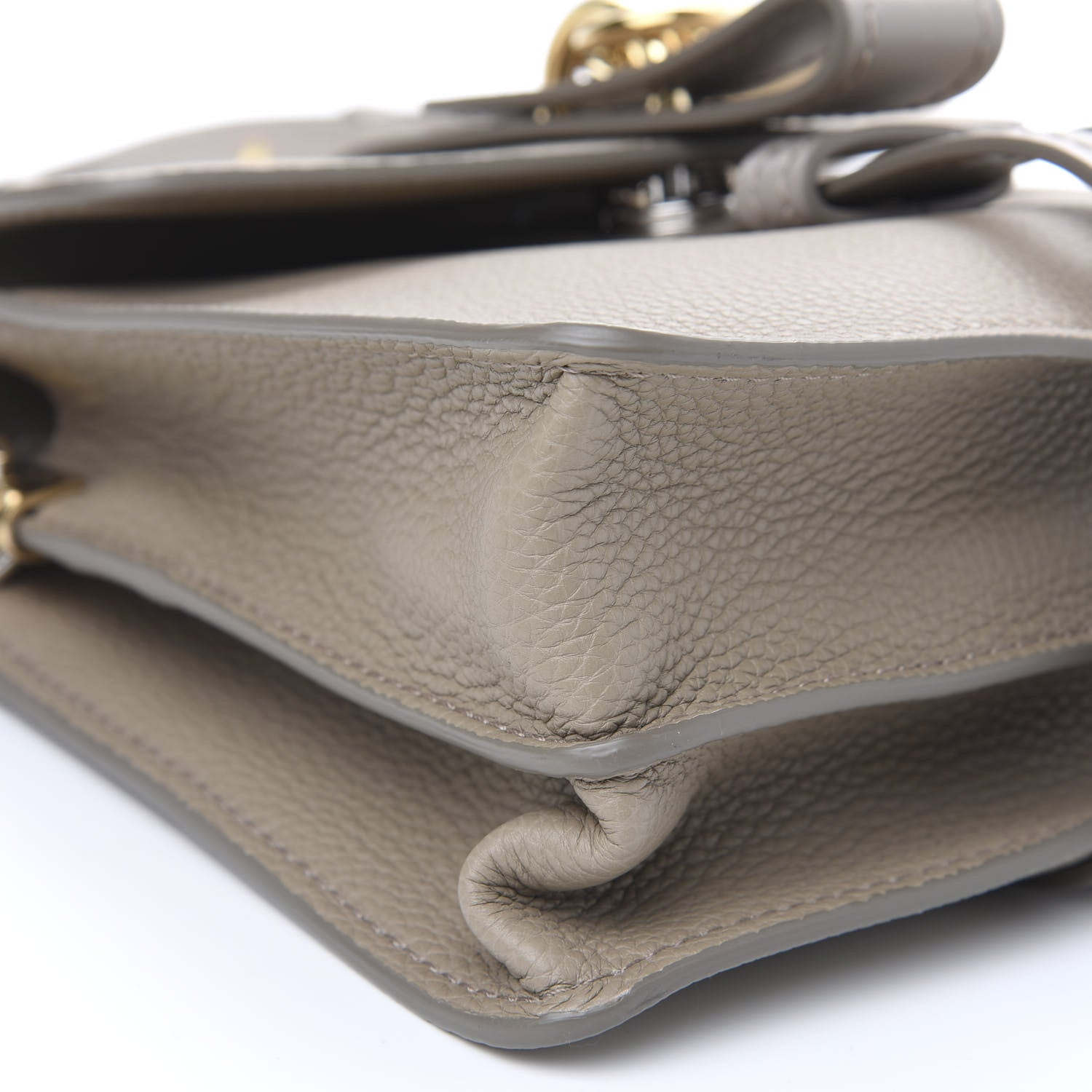 Chloe Shiny Grained Calfskin Small Aby Day Shoulder Bag Motty Grey 8 of 10