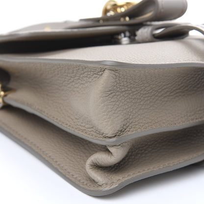 Chloe Shiny Grained Calfskin Small Aby Day Shoulder Bag Motty Grey 8 of 10