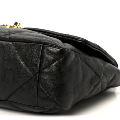 Chanel Goatskin Quilted Large Chanel 19 Flap Black 10 of 10