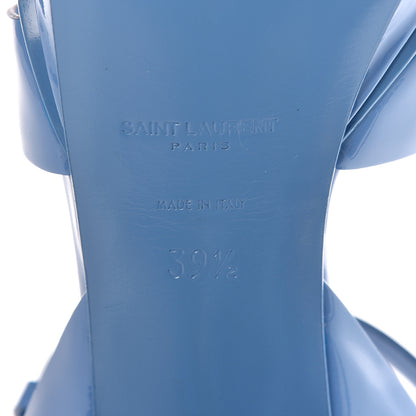 Saint Laurent Patent Tribute 75 Platform Sandals 39.5 Blue Clair 11 of 12