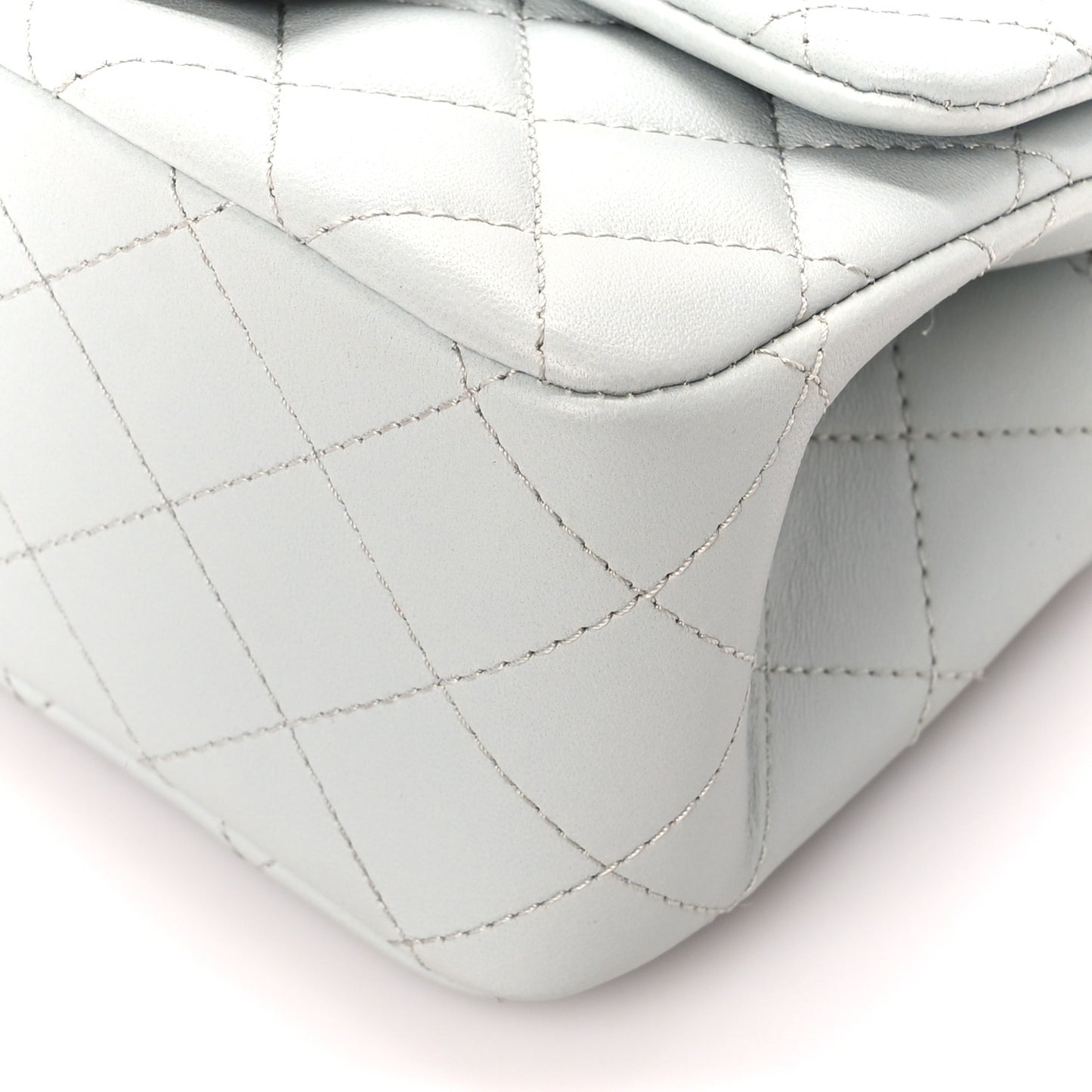 Lambskin Quilted Mini Sweet Camellia Flap Light Blue