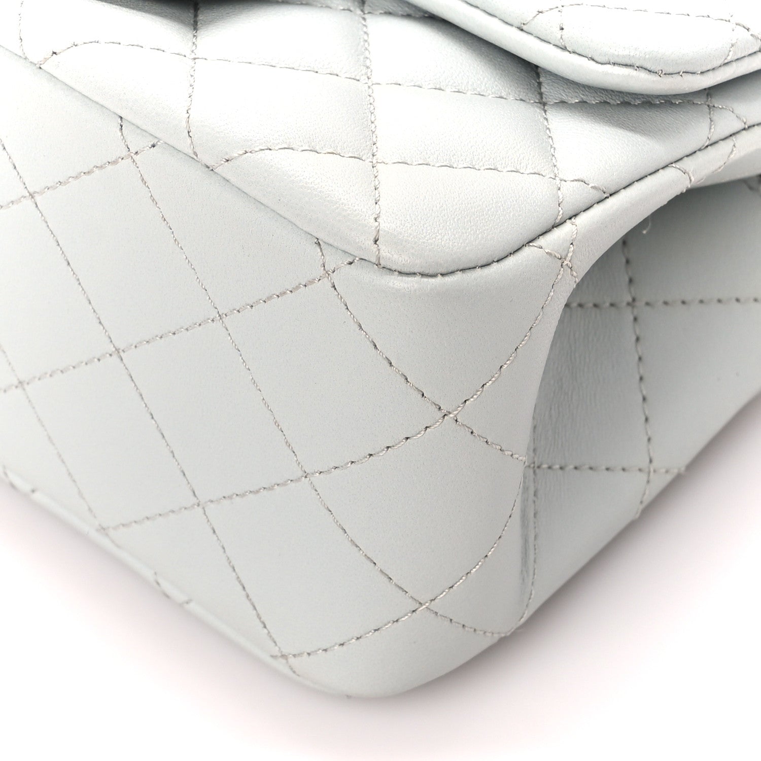 Chanel Lambskin Quilted Mini Sweet Camellia Flap Light Blue 11 of 11
