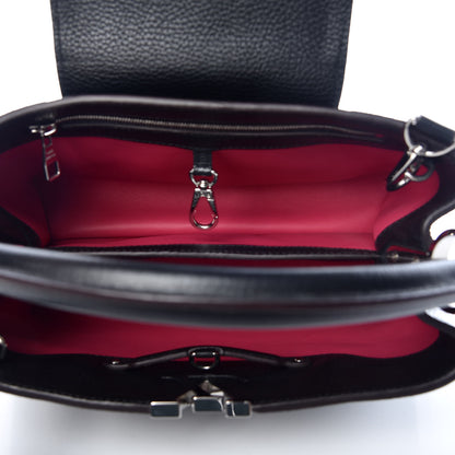 Louis Vuitton Taurillon Capucines PM Black 7 of 9