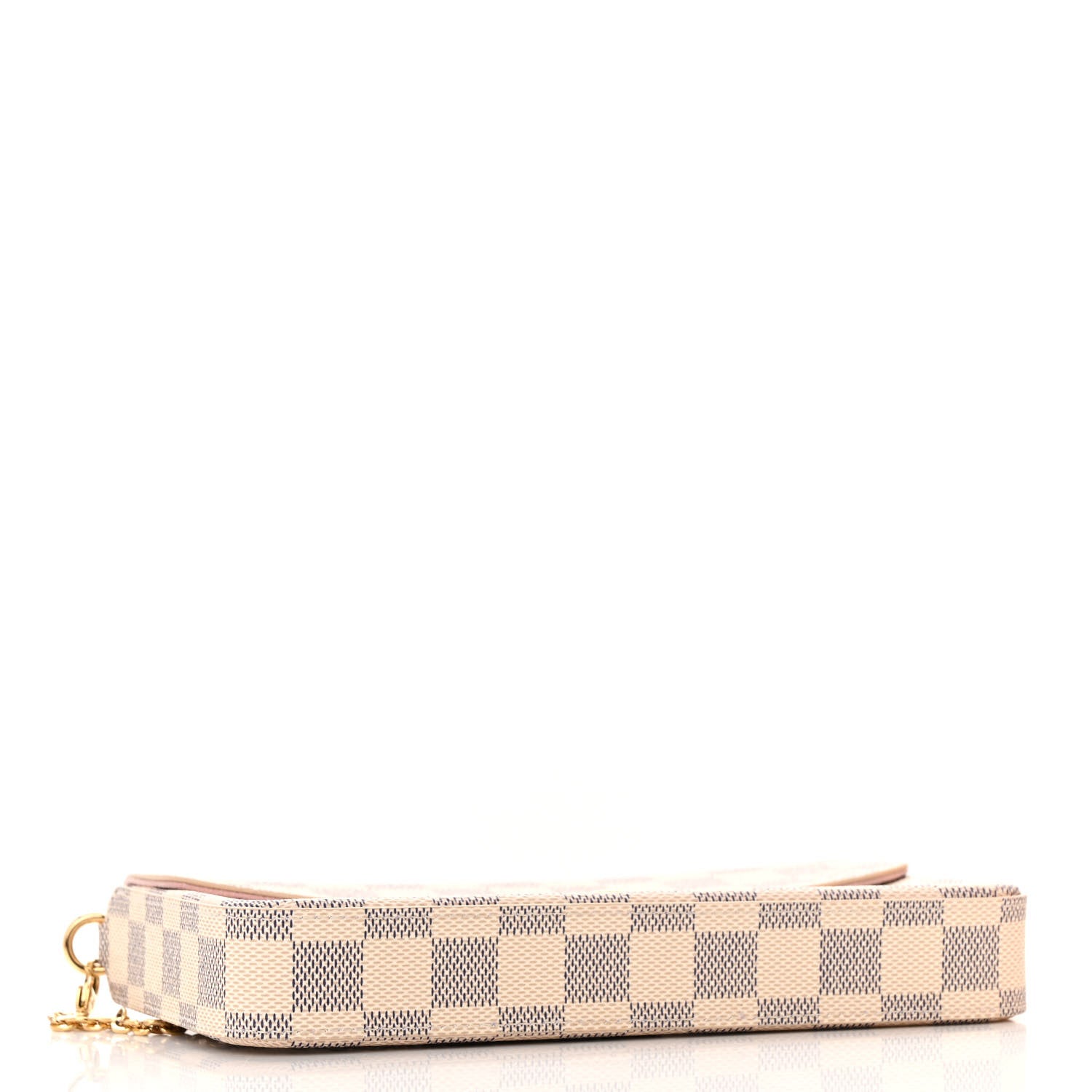 Louis Vuitton Damier Azur Pochette Felicie Chain Wallet Rose Ballerine 5 of 11
