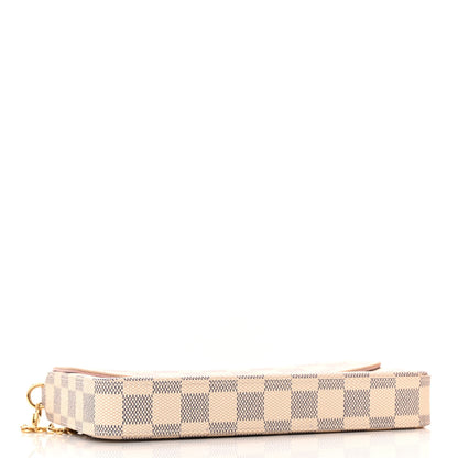 Louis Vuitton Damier Azur Pochette Felicie Chain Wallet Rose Ballerine 5 of 11