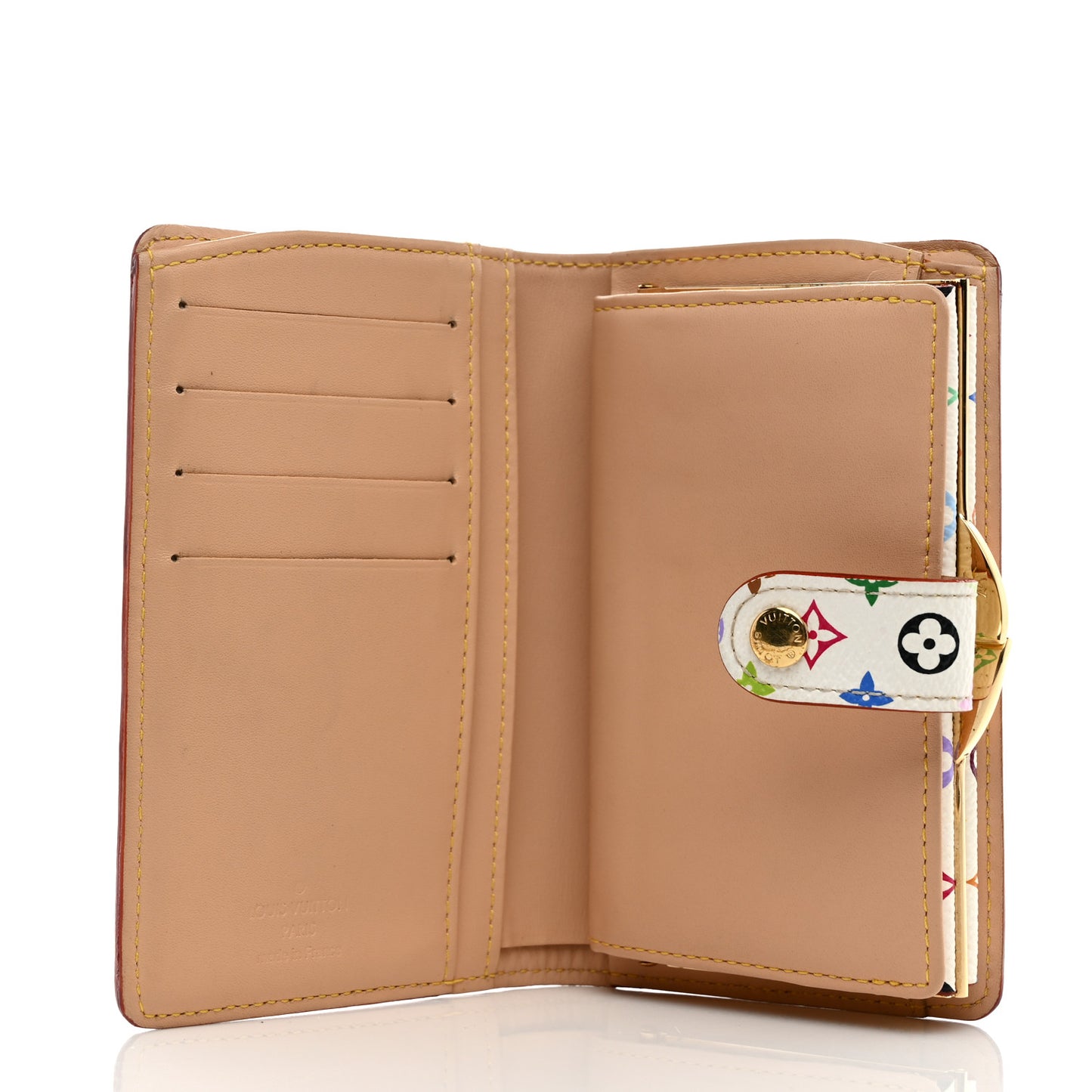 Monogram Multicolor French Purse Wallet White