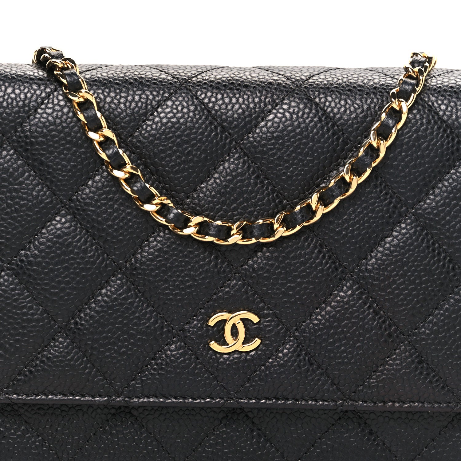 Chanel Caviar Quilted Wallet on Chain WOC Black 9 of 11