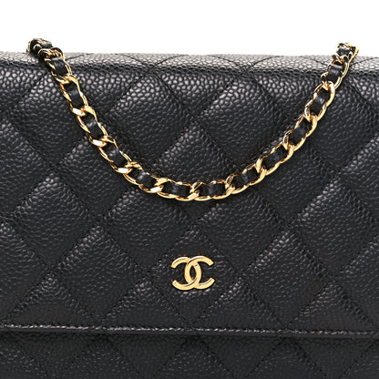 Chanel Caviar Quilted Wallet on Chain WOC Black 9 of 11