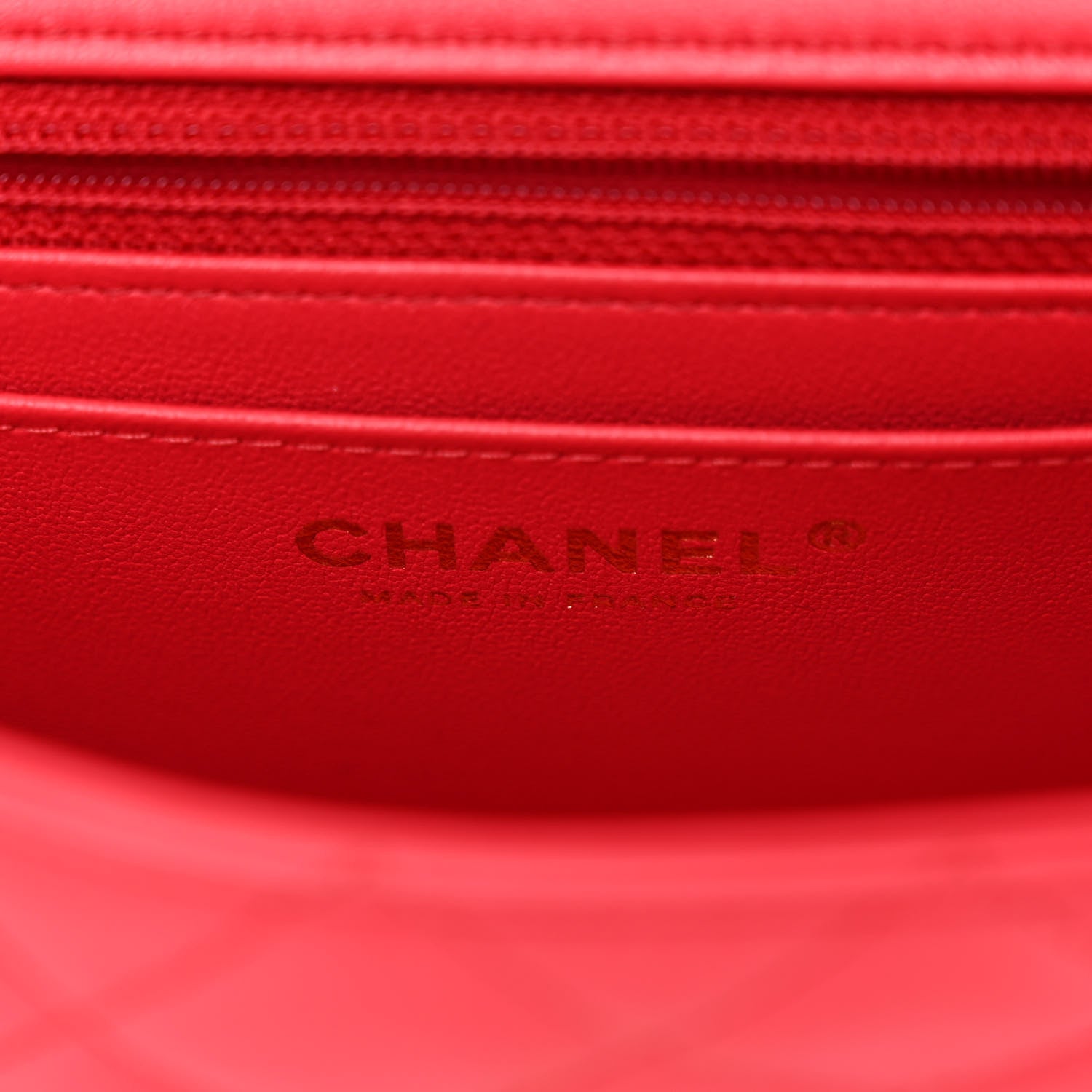 Chanel Lambskin Quilted Mini Rectangular Flap Dark Red 6 of 10