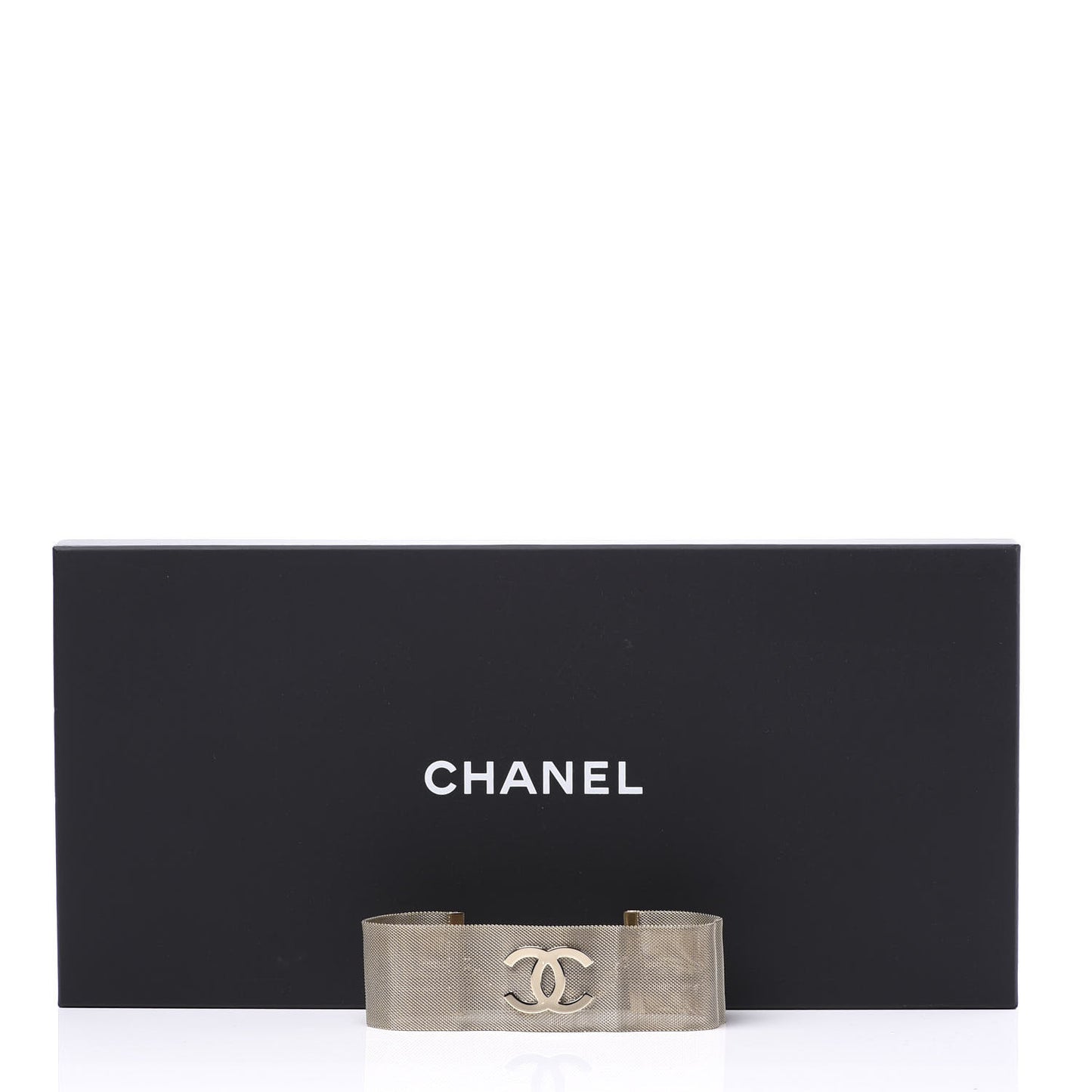 Mesh CC Choker Necklace Gold