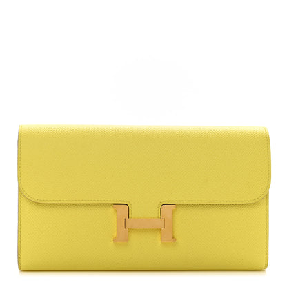 Hermes Epsom Constance Long Wallet Lime 1 of 9