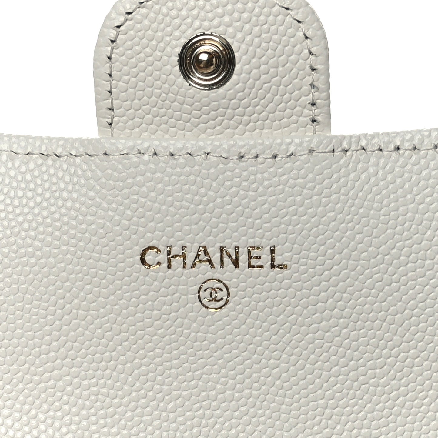 Caviar Quilted Large Gusset Flap Wallet White