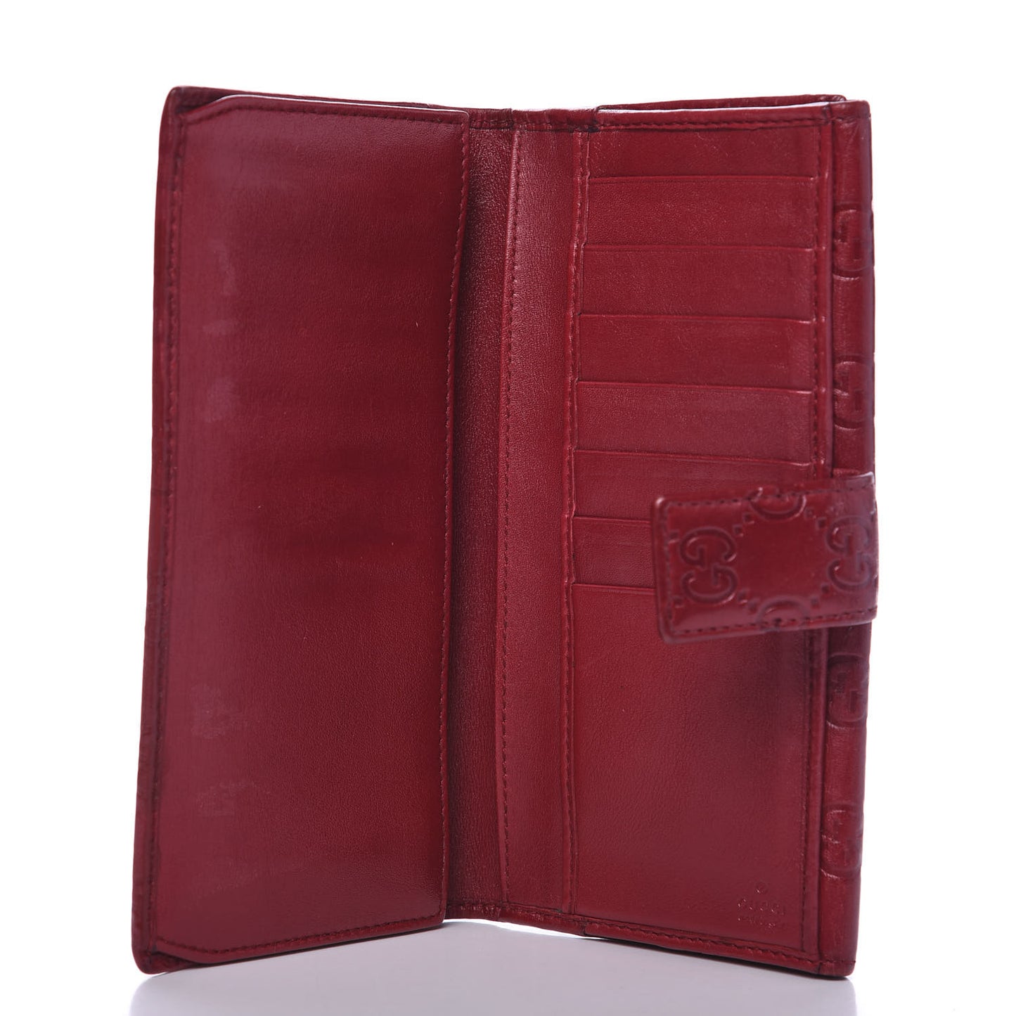 Guccissima Continental Heart Wallet Red