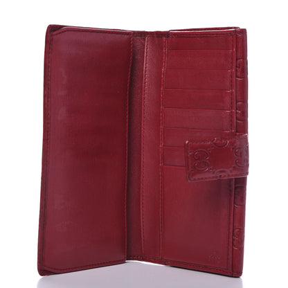 Gucci Guccissima Continental Heart Wallet Red 6 of 8