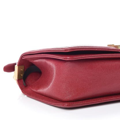 Chanel Caviar Chevron Quilted Medium Boy Flap Red 5 of 9
