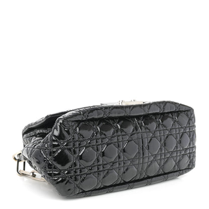 Christian Dior Patent Cannage New Lock Flap Black 10 of 34