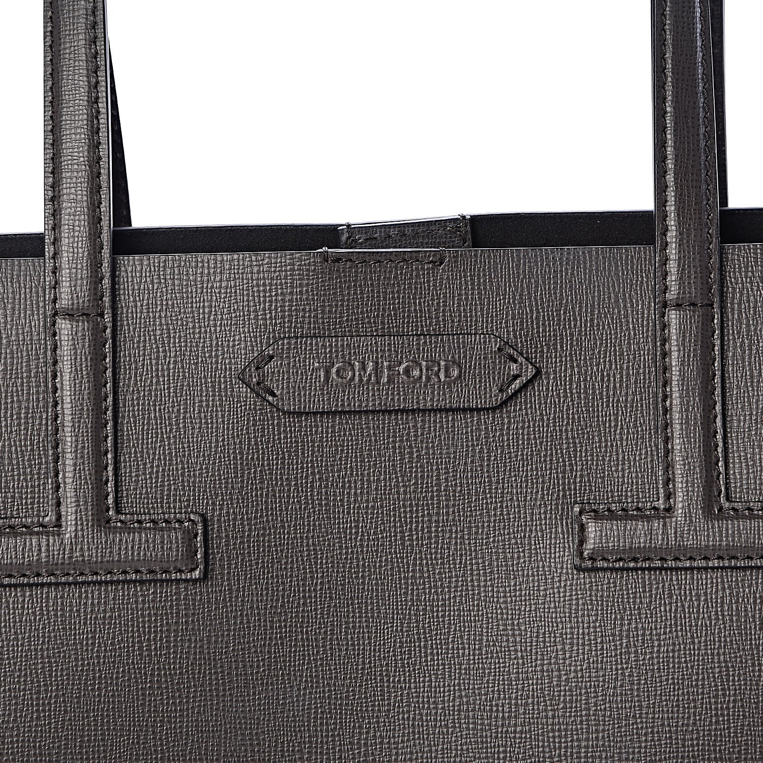 Tom Ford Grained Calfskin Small T Tote Grey 12 of 12