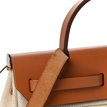 Hermes Vache Hunter Toile Pegase Pop Herbag Zip Retourne 31 PM Capucine Ecru 19 of 23