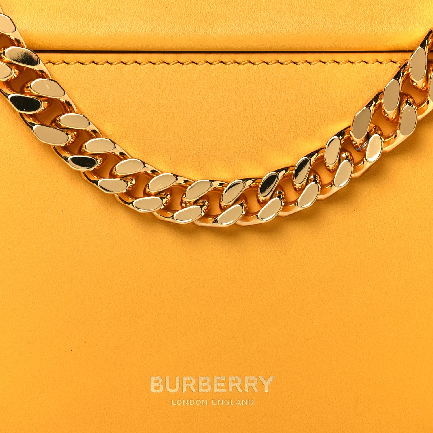 Burberry Calfskin Small Olympia Chain Shoulder Bag Marigold 7 of 10