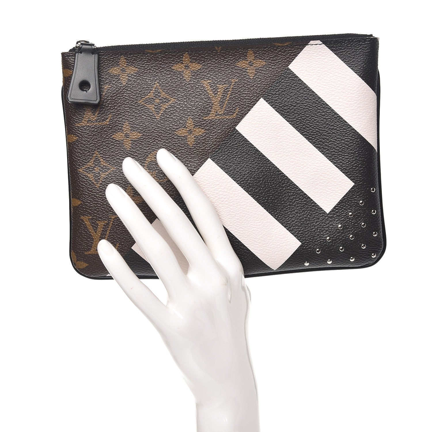 Louis Vuitton Monogram Stripes Pochette Plate PM 2 of 8