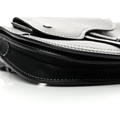 Christian Dior X KAWS Grained Calfskin Saddle Pouch Black 9 of 12
