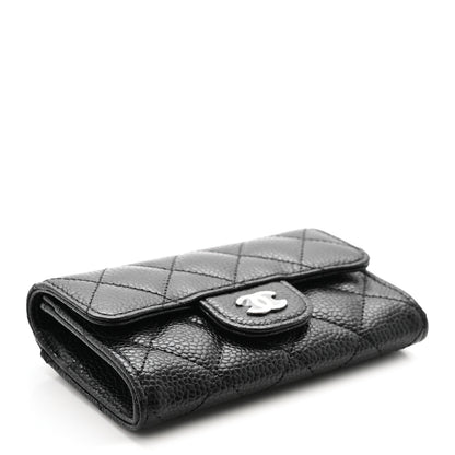 Chanel Caviar Quilted Flap Card Holder Wallet Black 4 of 9