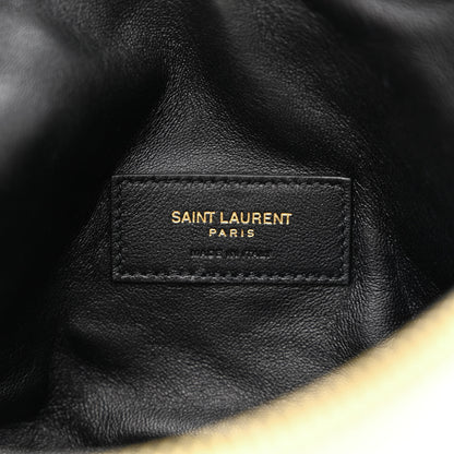 Saint Laurent Lambskin Quilted Gaby Zipped Pouch Crema Soft 7 of 12