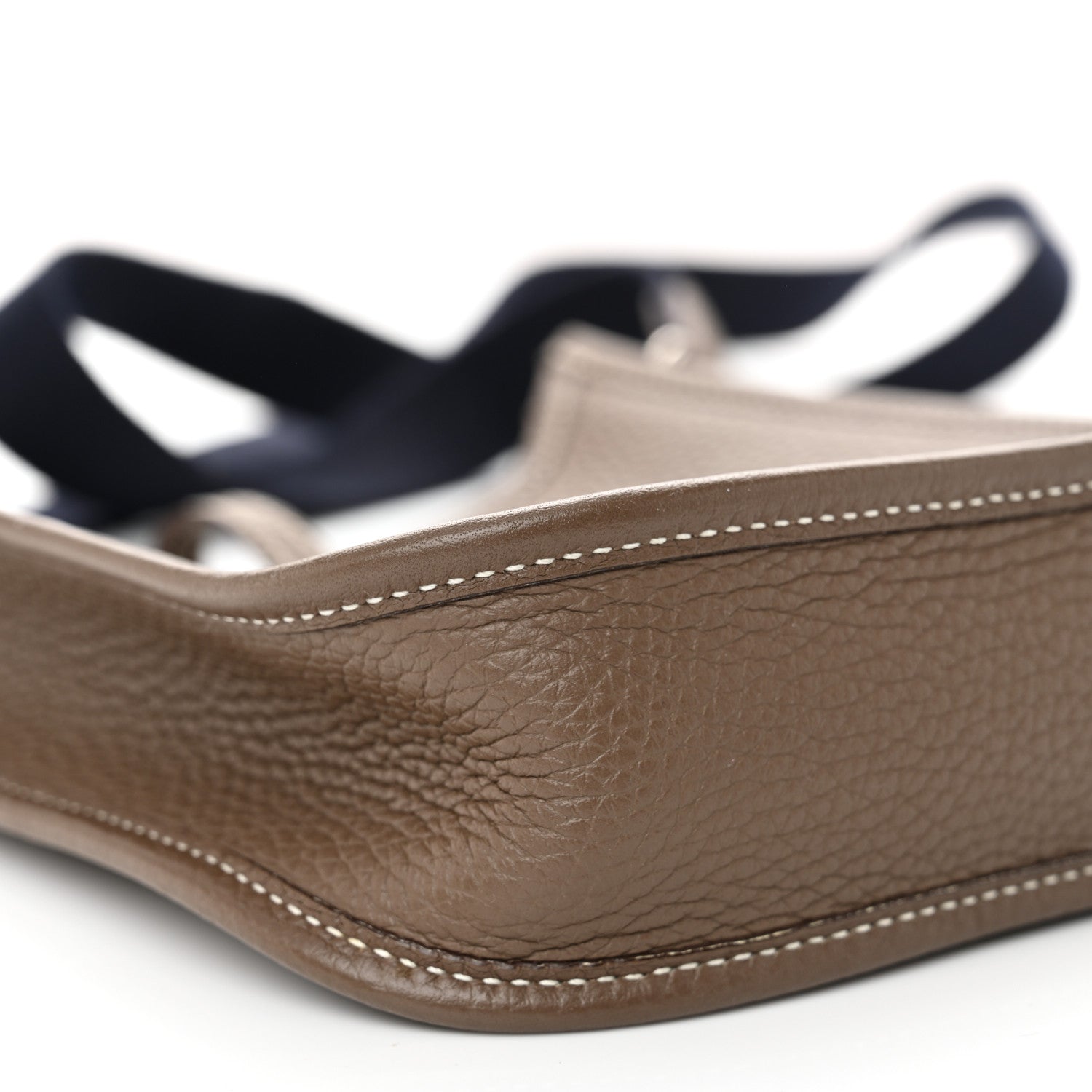 Hermes Taurillon Clemence Amazone Evelyne TPM Etoupe Bleu Indigo 9 of 10