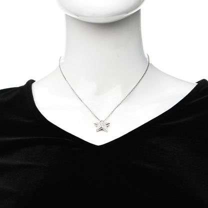 Chanel 18K White Gold Diamond Large Comete Geode Pendant Necklace 2 of 5