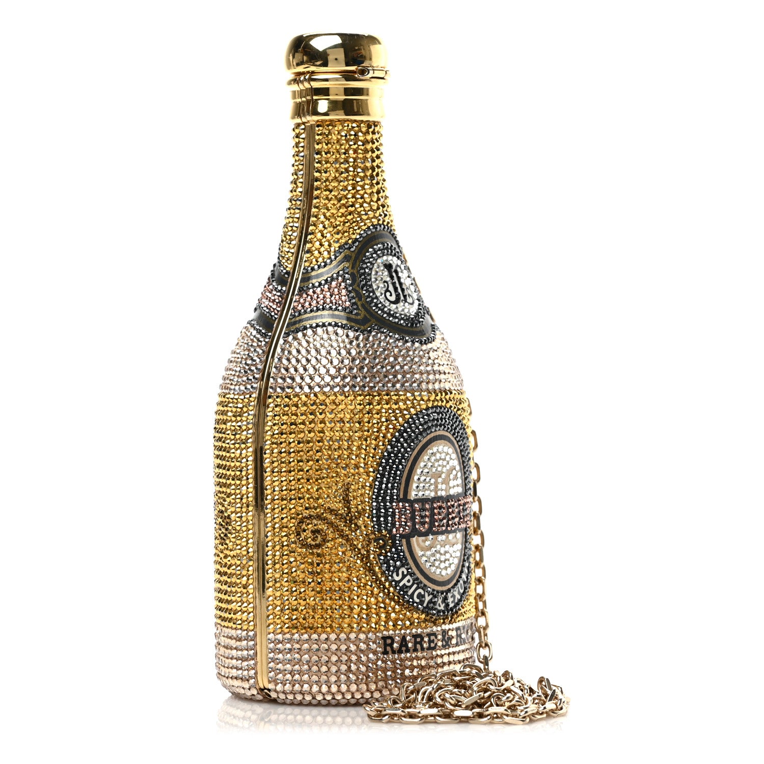 Judith Leiber Crystal Champagne Bottle Big Bubbles Minaudiere Clutch 3 of 10