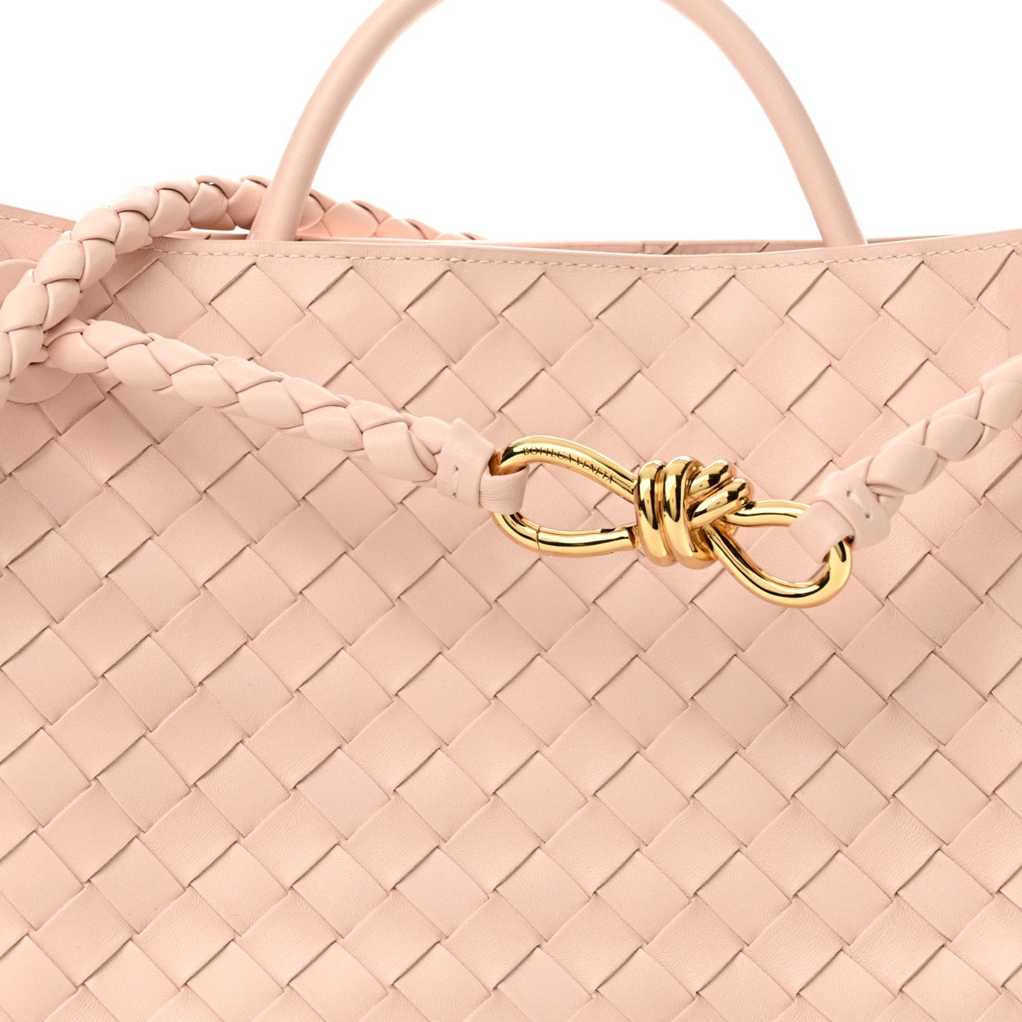 Nappa Intrecciato Medium Andiamo Shoulder Bag Cameo