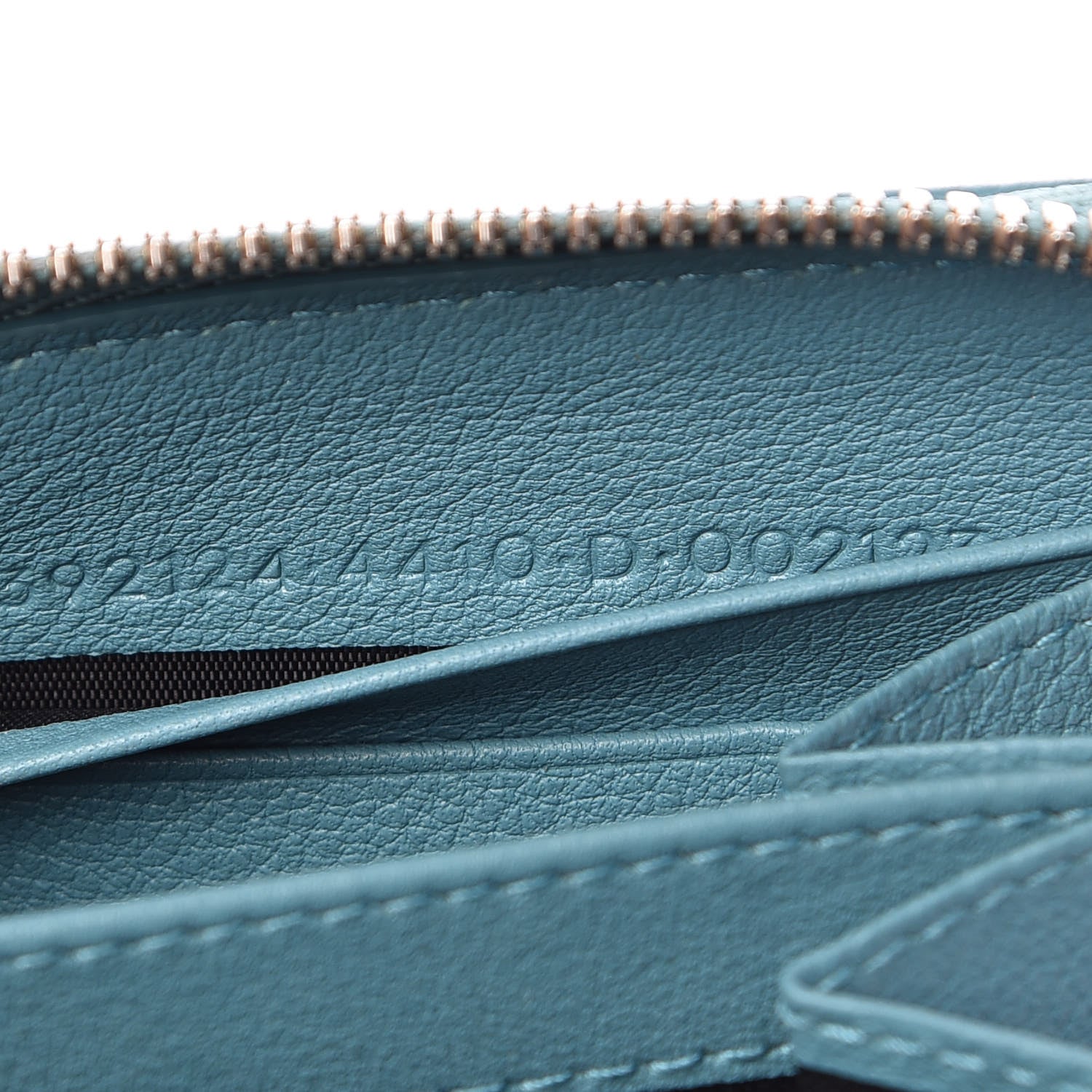 Balenciaga Calfskin Essential Continental Zip Around Wallet Bleu 8 of 11