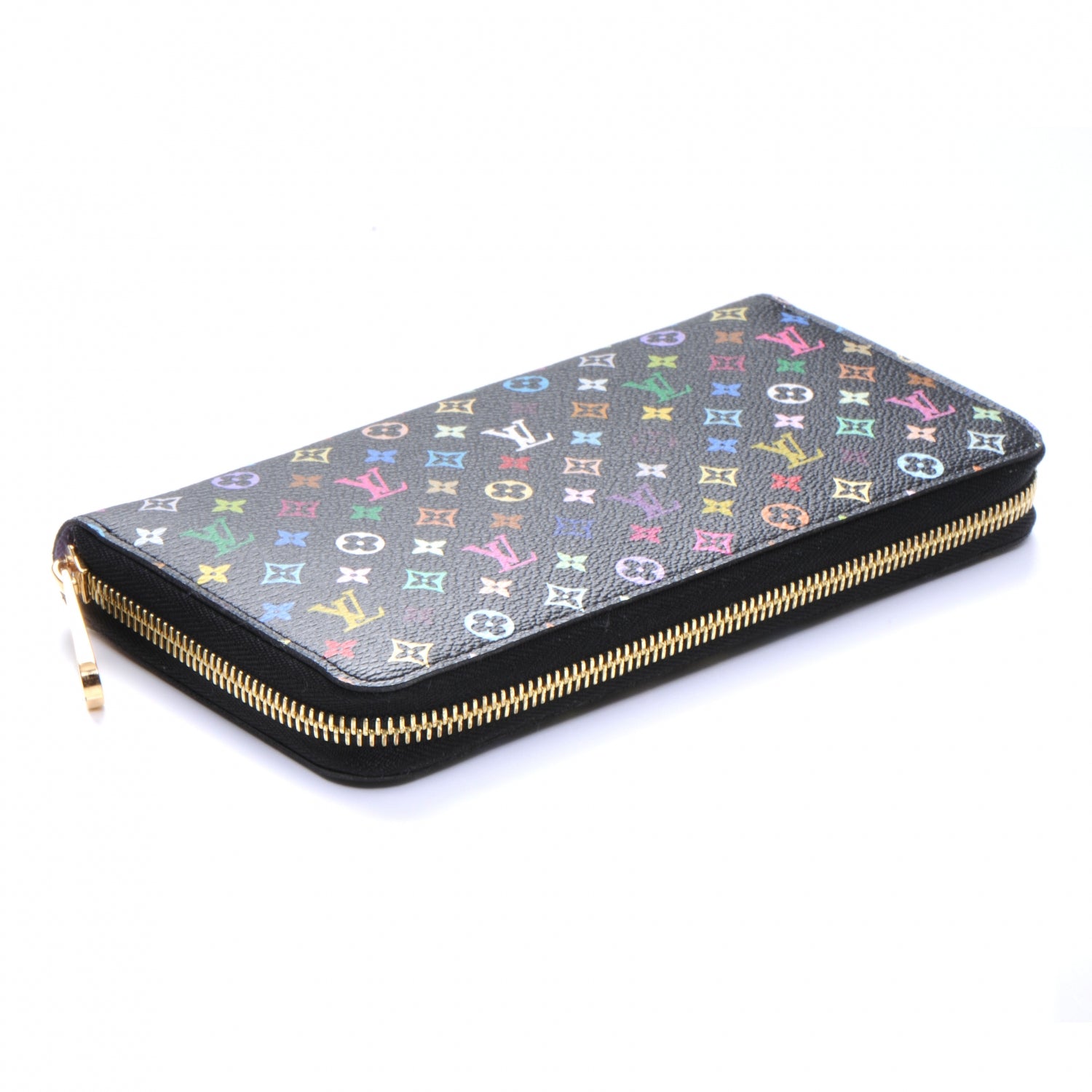 Louis Vuitton Monogram Multicolor Zippy Wallet Black 4 of 7